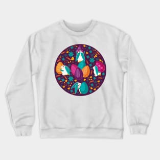 Busy Easter Bunnies // purple beet Crewneck Sweatshirt